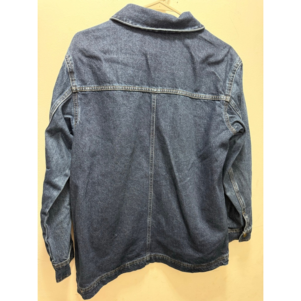 Women's Old Navy Blue Jean Jacket M with Gold Buttons - Picture 3 of 3